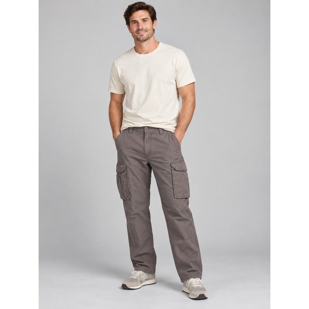 Carhartt Relaxed Fit Gray Cargo Denim Jeans Straight Style 32x32 Workwear